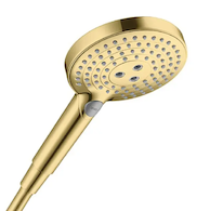 Hansgrohe Raindance Select S - Sprchová hlavice 120, 3 proudy, EcoSmart, leštěný vzhled zlata 26531990