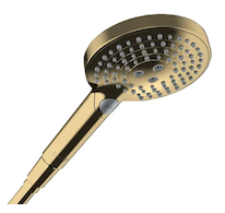 Hansgrohe Raindance Select S - Sprchová hlavice, 3 proudy, EcoSmart+, leštěný vzhled zlata 26516990