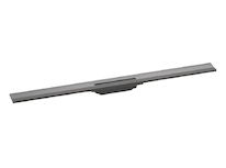 Hansgrohe RainDrain Flex - Lineární sprchový žlab s nerezovým roštem 1000, ke stěně, zkrátitelný, kartáčovaný černý chrom 560533