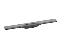 Hansgrohe RainDrain Flex - Lineární sprchový žlab s nerezovým roštem 700, ke stěně, zkrátitelný, kartáčovaný černý chrom 5605034