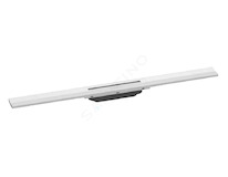 Hansgrohe RainDrain Flex - Lineární sprchový žlab s nerezovým roštem 800, do prostoru, zkrátitelný, matná bílá 56044700