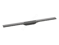 Hansgrohe RainDrain Flex - Lineární sprchový žlab s nerezovým roštem 900, do prostoru, zkrátitelný, kartáčovaný černý chrom 5604
