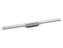 Hansgrohe RainDrain Flex - Lineární sprchový žlab s nerezovým roštem 900, ke stěně, zkrátitelný, kartáčovaná nerez 56052800