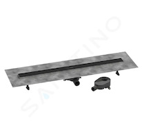 Hansgrohe RainDrain Go - Sprchový žlab 100 cm s oboustranným roštem, pro vložení dlažby, matná černá 56275670