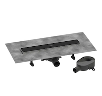 Hansgrohe RainDrain Go - Sprchový žlab 50 cm s oboustranným roštem, pro vložení dlažby, matná černá 56270670