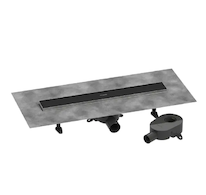 Hansgrohe RainDrain Go - Sprchový žlab 60 cm s oboustranným roštem, pro vložení dlažby, matná černá 56271670