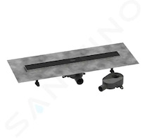 Hansgrohe RainDrain Go - Sprchový žlab 70 cm s oboustranným roštem, pro vložení dlažby, matná černá 56272670