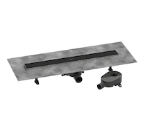 Hansgrohe RainDrain Go - Sprchový žlab 70 cm s oboustranným roštem, pro vložení dlažby, matná černá 56272670