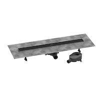 Hansgrohe RainDrain Go - Sprchový žlab 80 cm s oboustranným roštem, pro vložení dlažby, matná černá 56273670