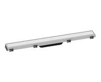 Hansgrohe RainDrain Match - Sprchový žlab s nerezovým roštem 700, s výškově stavitelným rámem, matná bílá 56037700