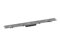 Hansgrohe RainDrain Rock - Lineární sprchový žlab 700, s roštem pro vložení dlažby, nerez 56030000
