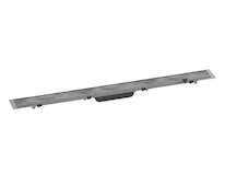 Hansgrohe RainDrain Rock - Lineární sprchový žlab 800, s roštem pro vložení dlažby, nerez 56031000