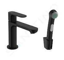 Hansgrohe Rebris S - Umyvadlová baterie s bidetovou sprškou, matná černá 72215670