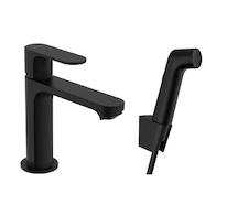 Hansgrohe Rebris S - Umyvadlová baterie s bidetovou sprškou, matná černá 72215670