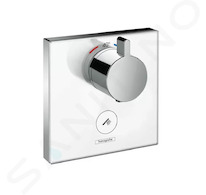 Hansgrohe Shower Select Glass - Termostat pod omítku Highflow pro 1 spotřebič a 1 dodatečný výstup, bílá/chrom 15735400