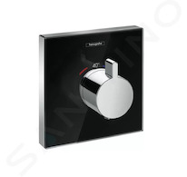 Hansgrohe Shower Select Glass - Termostatická baterie HighFlow pod omítku, černá/chrom 15734600