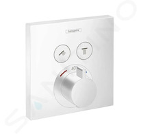 Hansgrohe Shower Select - Termostatická baterie pod omítku pro 2 spotřebiče, matná bílá 15763700