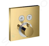 Hansgrohe Shower Select - Termostatická baterie pod omítku pro 2 spotřebiče, zlatá 15763990