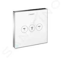 Hansgrohe Shower Select - Ventil pod omítku pro 3 spotřebiče, bílá/chrom 15736400