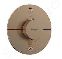 Hansgrohe ShowerSelect Comfort - Termostatická baterie pod omítku, pro 2 spotřebiče, kartáčovaný bronz 15554140