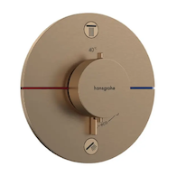 Hansgrohe ShowerSelect Comfort - Termostatická baterie pod omítku, pro 2 spotřebiče, kartáčovaný bronz 15554140