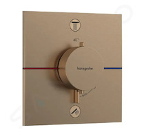 Hansgrohe ShowerSelect Comfort - Termostatická baterie pod omítku, pro 2 spotřebiče, kartáčovaný bronz 15572140