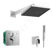 Hansgrohe - Sprchový set s baterií pod omítku, s tělesem, 26x26 cm, chrom SANI21HHH001