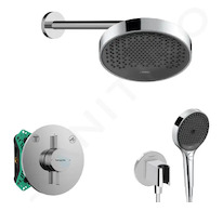 Hansgrohe - Sprchový set s baterií pod omítku, s tělesem, průměr 25 cm, 3 proudy, chrom SANI21HHH004