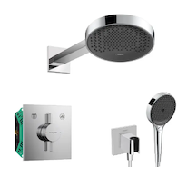 Hansgrohe  - Sprchový set s baterií pod omítku, s tělesem, průměr 25 cm, 3 proudy, chrom SANI21HHH005