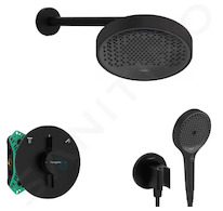 Hansgrohe  - Sprchový set s baterií pod omítku, s tělesem, průměr 25 cm, 3 proudy, matná černá SANI21HHH404