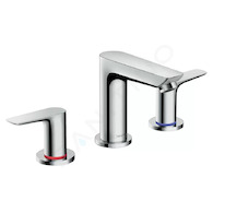 Hansgrohe Talis E - Umyvadlová baterie s výpustí, 3-otvorová instalace, chrom 71733000