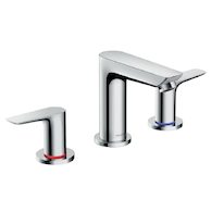 Hansgrohe Talis E - Umyvadlová baterie s výpustí, 3-otvorová instalace, chrom 71733000