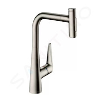 Hansgrohe Talis M51 - Dřezová baterie M5117-H300 s výsuvnou sprškou, sBOX, vzhled nerezu 73867800