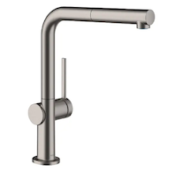 Hansgrohe Talis M54 - Dřezová baterie s výsuvnou koncovkou, kartáčovaný černý chrom 72845340