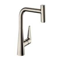 Hansgrohe Talis Select M51 - Dřezová baterie M5115-H300 s výsuvnou sprškou, sBOX, vzhled nerezu 73853800