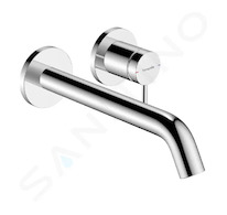 Hansgrohe Tecturis S - Umyvadlová baterie pod omítku, s výpustí, 2-otvorová instalace, EcoSmart, chrom 73351000
