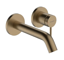 Hansgrohe Tecturis S - Umyvadlová baterie pod omítku, s výpustí, 2-otvorová instalace, EcoSmart, kartáčovaný bronz 73350140