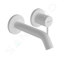 Hansgrohe Tecturis S - Umyvadlová baterie pod omítku, s výpustí, 2-otvorová instalace, EcoSmart, matná bílá 73350700