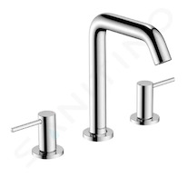 Hansgrohe Tecturis S - Umyvadlová baterie s výpustí Push-Open, 3-otvorová instalace, EcoSmart, chrom 73330000