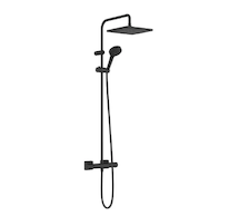 Hansgrohe Vernis Shape - Sprchový set Showerpipe 240 s termostatem, 2 proudy, EcoSmart, matná černá 26429670