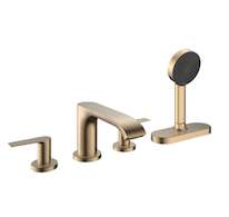 Hansgrohe Vivenis - Baterie na okraj vany, 4-otvorová instalace, sBox, kartáčovaný bronz 75444140