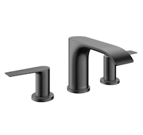 Hansgrohe Vivenis - Umyvadlová baterie s výpustí, 3-otvorová instalace, EcoSmart, kartáčovaný černý chrom 75033340