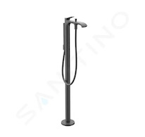 Hansgrohe Vivenis - Vanová baterie do podlahy, s příslušenstvím, kartáčovaný černý chrom 75445340