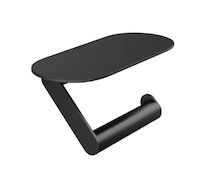 Hansgrohe WallStoris - Držák toaletního papíru s poličkou, matná černá 27928670