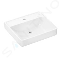 Hansgrohe Xanuia Q - Umyvadlo 55x48 cm, bez přepadu, bez otvoru pro baterii, SmartClean, bílá 61147450