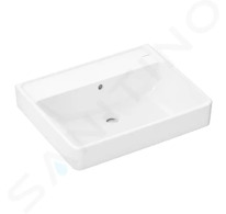 Hansgrohe Xanuia Q - Umyvadlo 60x48 cm, s přepadem, bez otvoru pro baterii, bílá 60244450