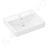 Hansgrohe Xanuia Q - Umyvadlo 60x48 cm, s přepadem, otvor pro baterii, bílá 60243450