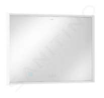 Hansgrohe Xarita E - Zrcadlo s LED osvětlením a vyhříváním, 100x70 cm, dotykový senzor, matná bílá 54986700