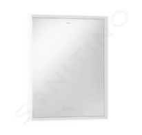 Hansgrohe Xarita E - Zrcadlo s LED osvětlením a vyhříváním, 60x70 cm, dotykový senzor, matná bílá 54988700