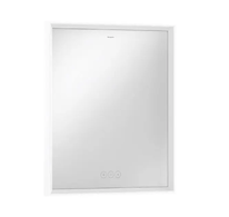 Hansgrohe Xarita E - Zrcadlo s LED osvětlením a vyhříváním, 60x70 cm, dotykový senzor, matná bílá 54988700